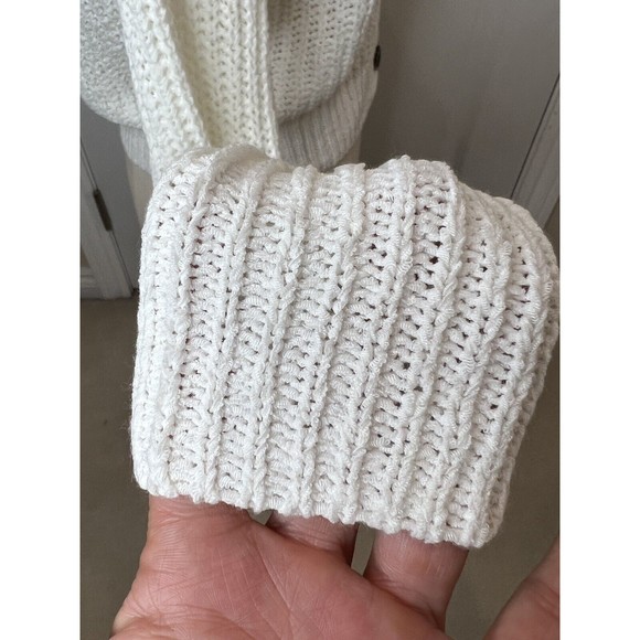 Moon & Madison Cardigan Size Medium Womens Long Sleeve Knit Button Front Ivory - Picture 8 of 9